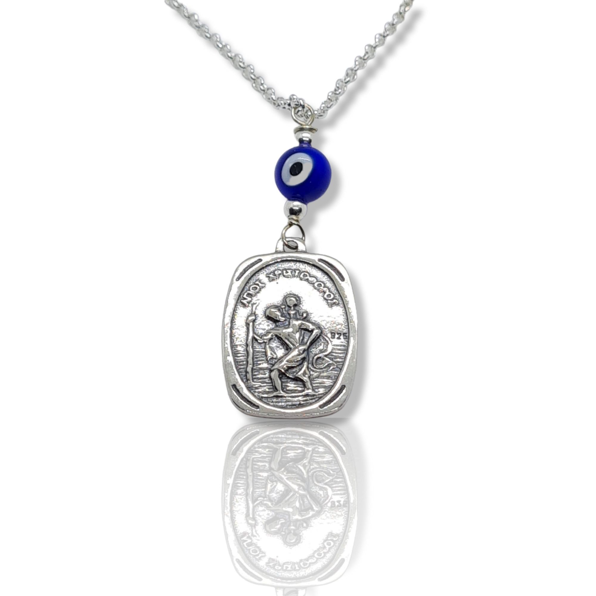 Silver 925° car charm with Saint Christopher (code M2339)